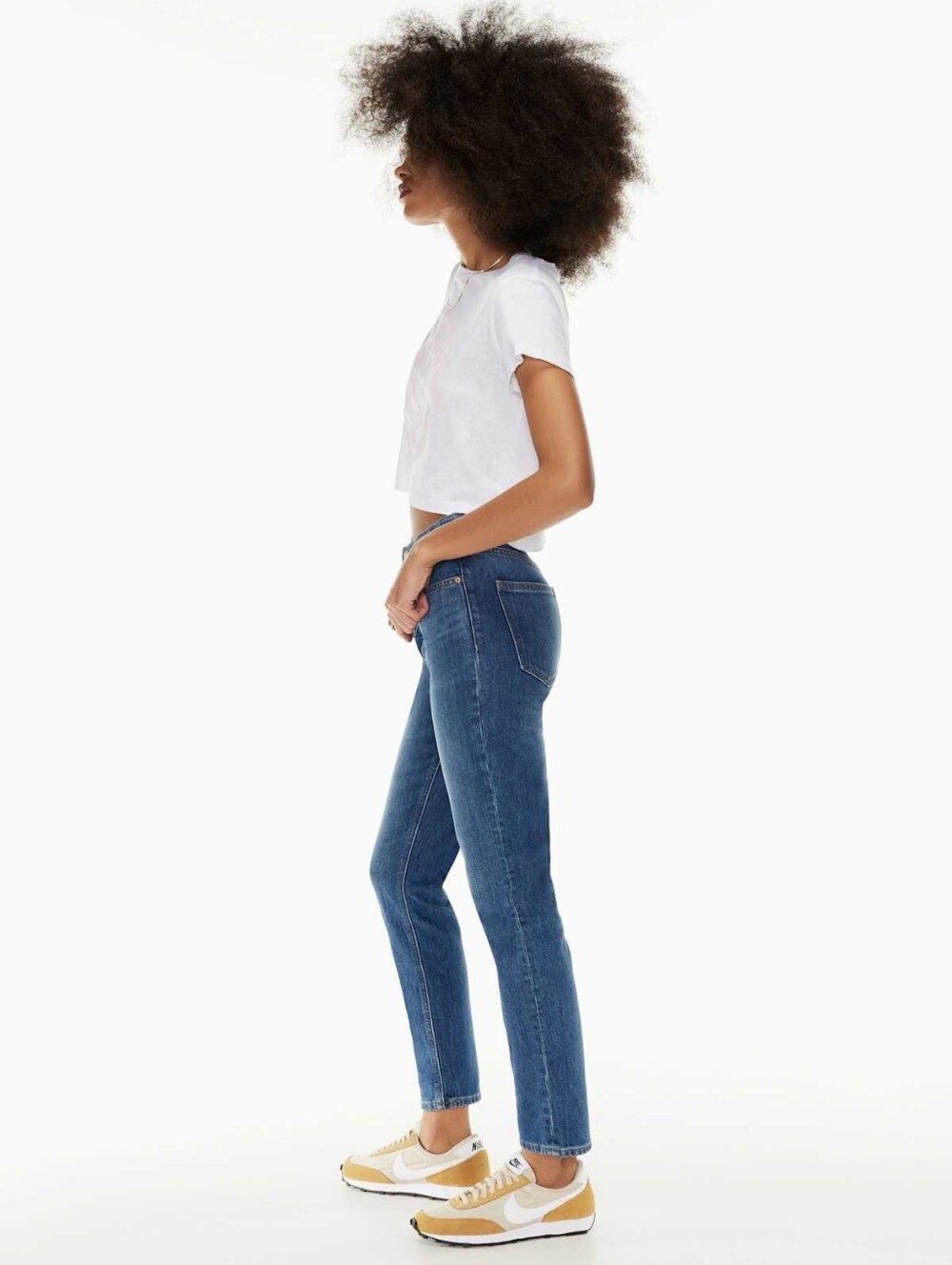 Denim Forum The Yoko High Rise Slim 26W  28L In 3Yrs bleu N Stormy (Medium Wash)